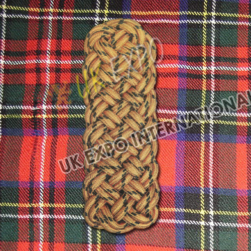 Yellow Black Dotted Cord Shoulder Epaulette