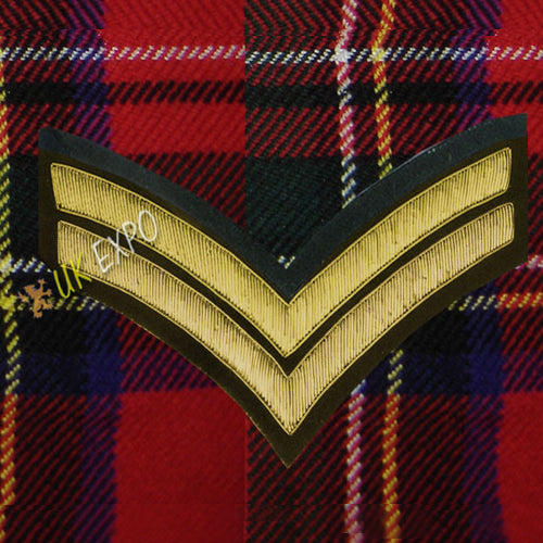 2 Stripe Gold Bullion Corporal Chevron
