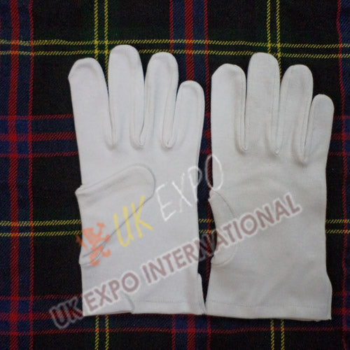 Comfort Fit White Cotton Gloves