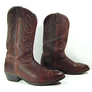 Cowboy Western Leather Genuine Leather Riding Boots