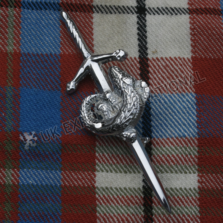 Crocodile Badge Sword Kilt Pin