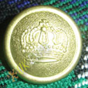 Crown Brass Die-Struck Button
