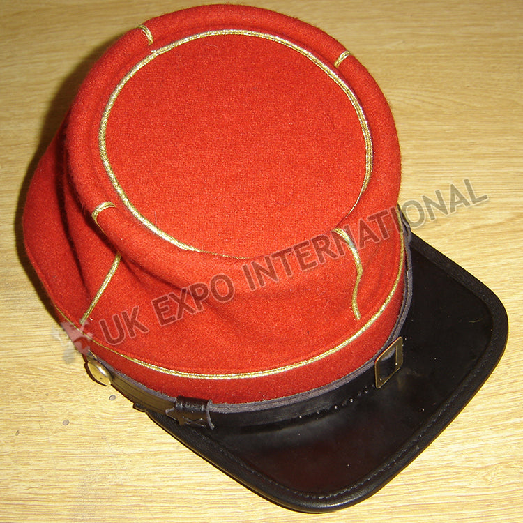 Red American Civil War CS Kepi