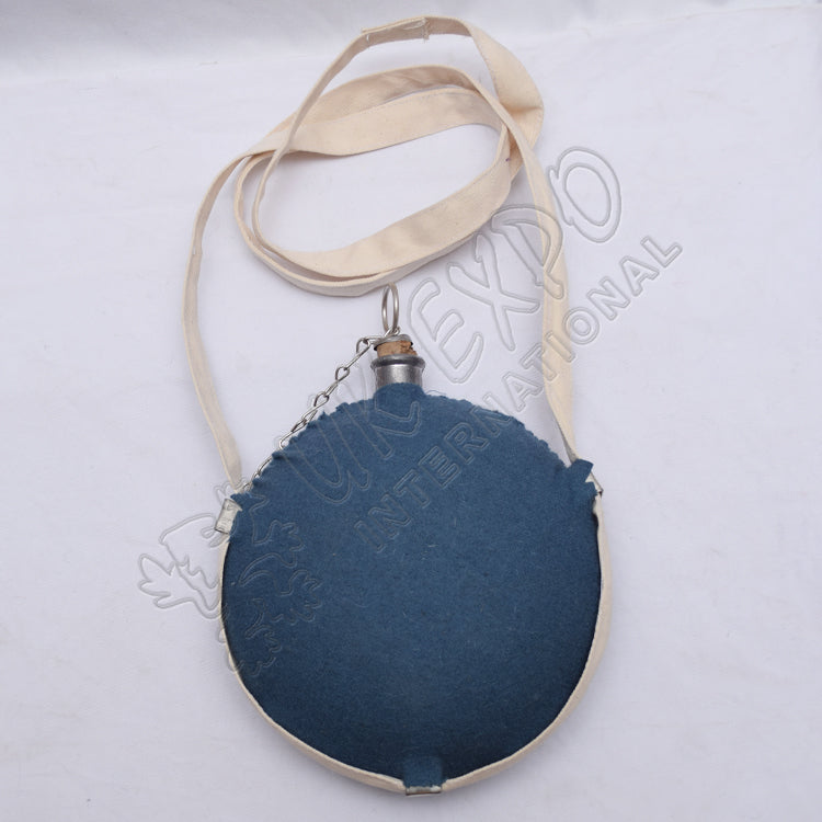 Civil War Blue Wool CS Stainless Steel Canteen