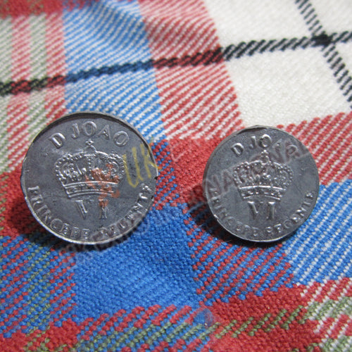 D. João Príncipe Regente Pewter Buttons