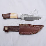 Damascus Blade With Wood/Bone Handle Celtic Style