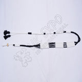 Russian Braid Dark Blue White Cotton Barrel Sash