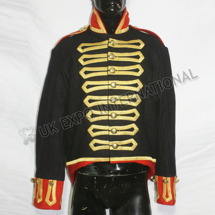 Dark Blue Golden Braided Military Coat