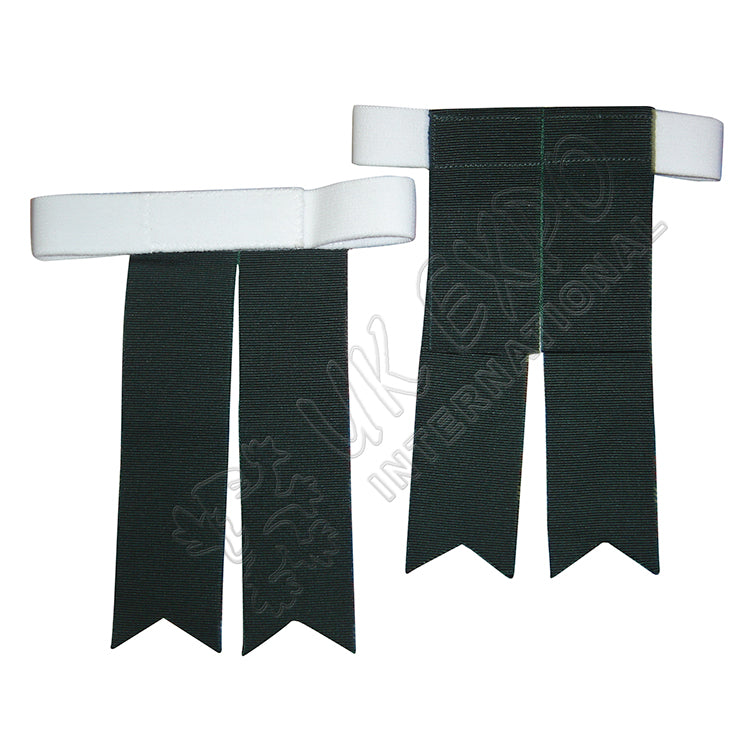 Dark Green Gross Grain Flashes With Velcro Closing