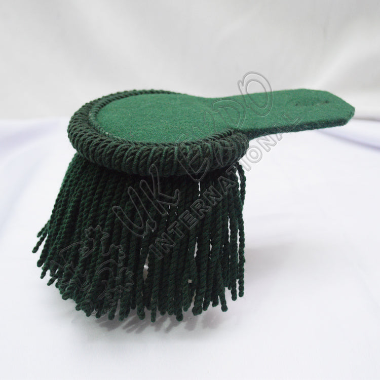 Dark Green Wool Epaulettes Pair Military Shoulder Boards