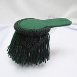 Dark Green Wool Epaulettes Pair Military Shoulder Boards