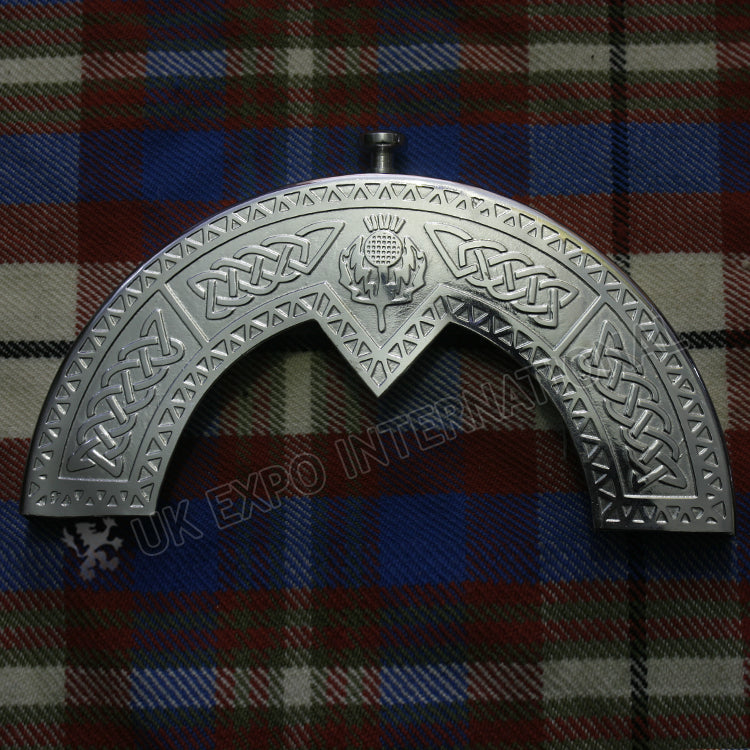 Thistle Steel Diamond Sporran Cantle