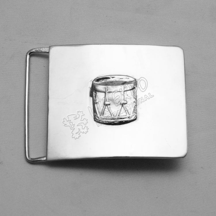 Chrome Plated With Drum Major Belt Buckle