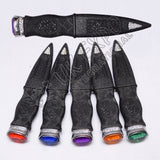 Dummy Polished Sgian Dubh Ken Hall Knives With Stone