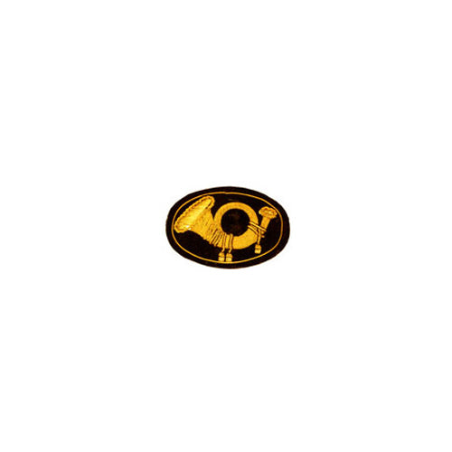 Golden Post Horn Embroidered Badge