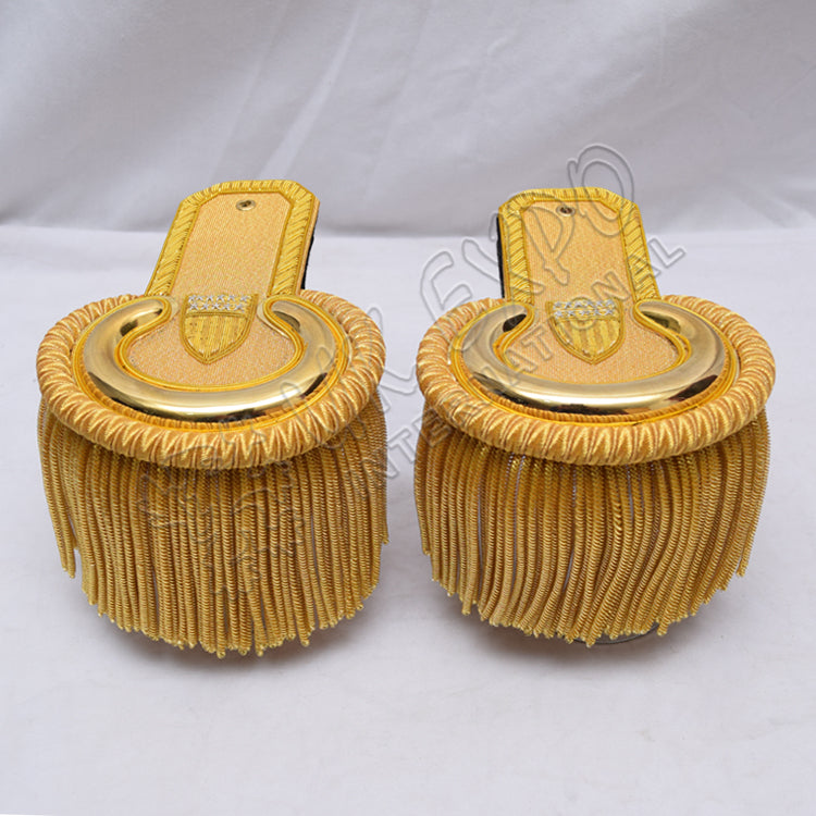 Moon Gold Epaulettes with Golden Fringe