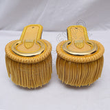 Moon Gold Epaulettes with Golden Fringe