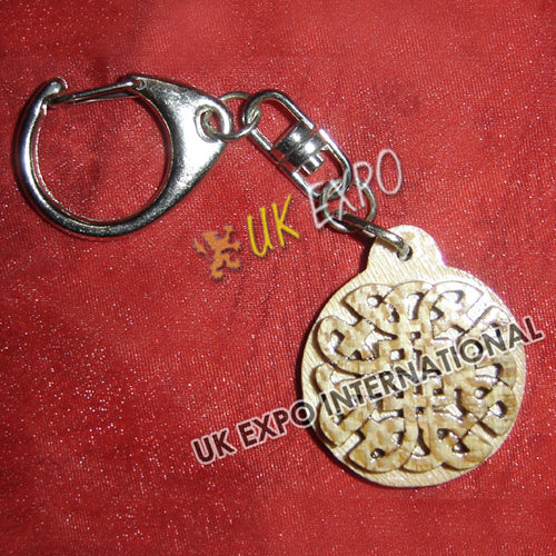 Eternity Knot wooden Key Chain