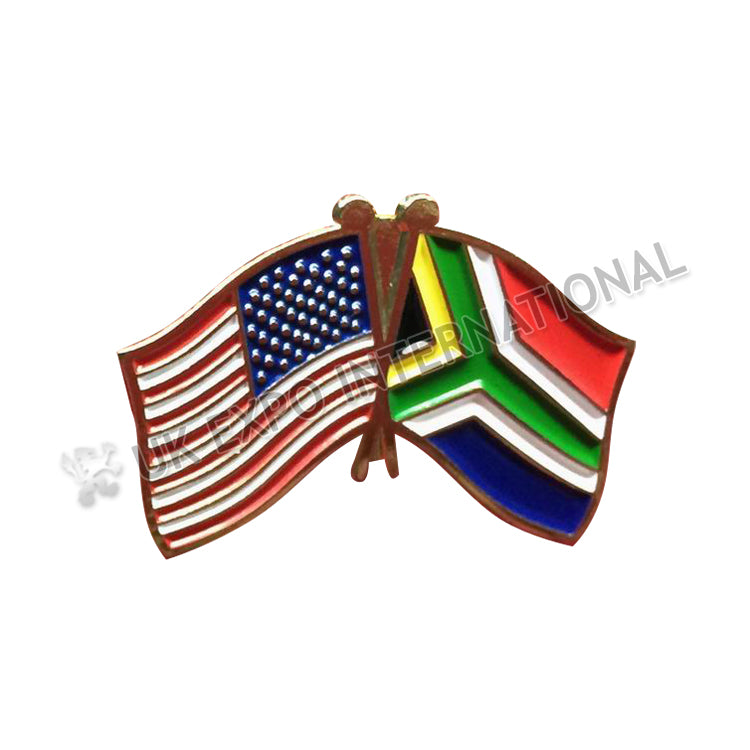 USA & South Africa Friendship Flag Pin