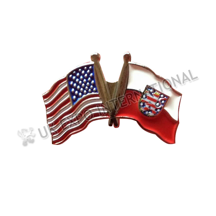 USA & Poland Friendship Flag Pin