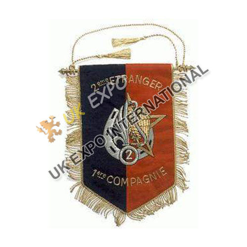 2nd Foreign Infantry Regiment (2e REI) French Foreign Legion Embroidered Pennant