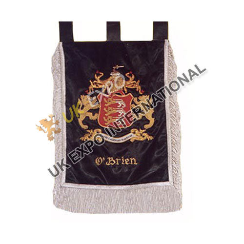 O Brien Family Coat of Arms Embroidered Bullion Banner
