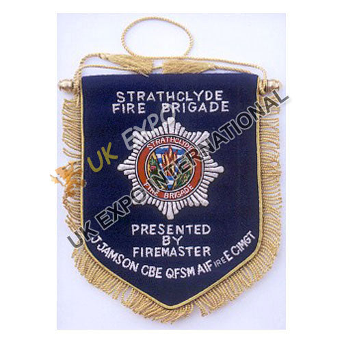 Strathclyde Fire Brigade Embroidered Presentation Banner