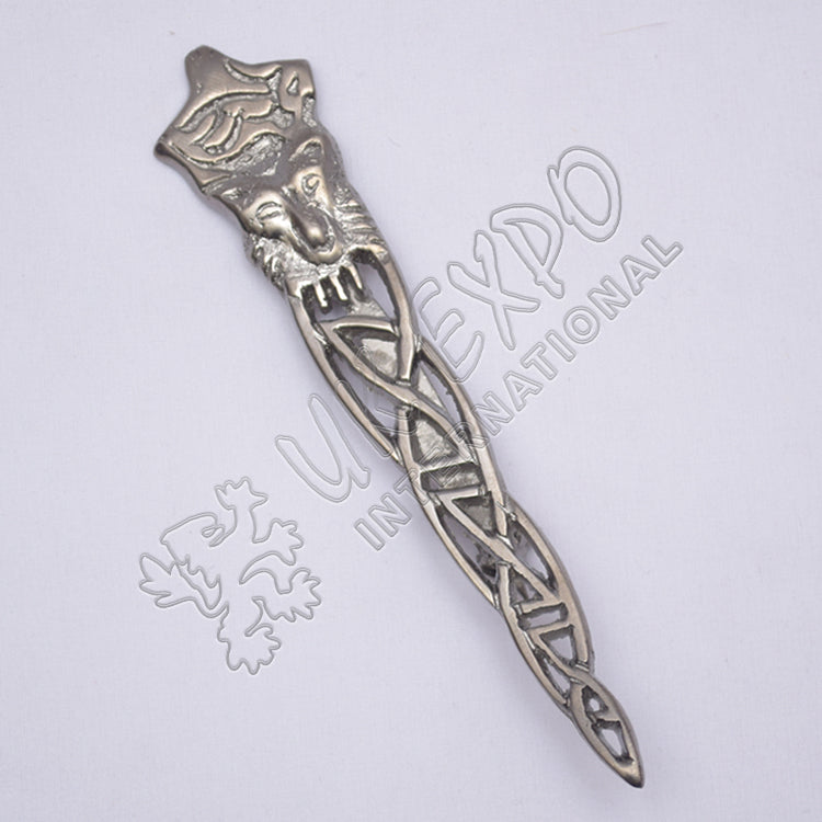 Fox Shiny Antique Kilt Pin