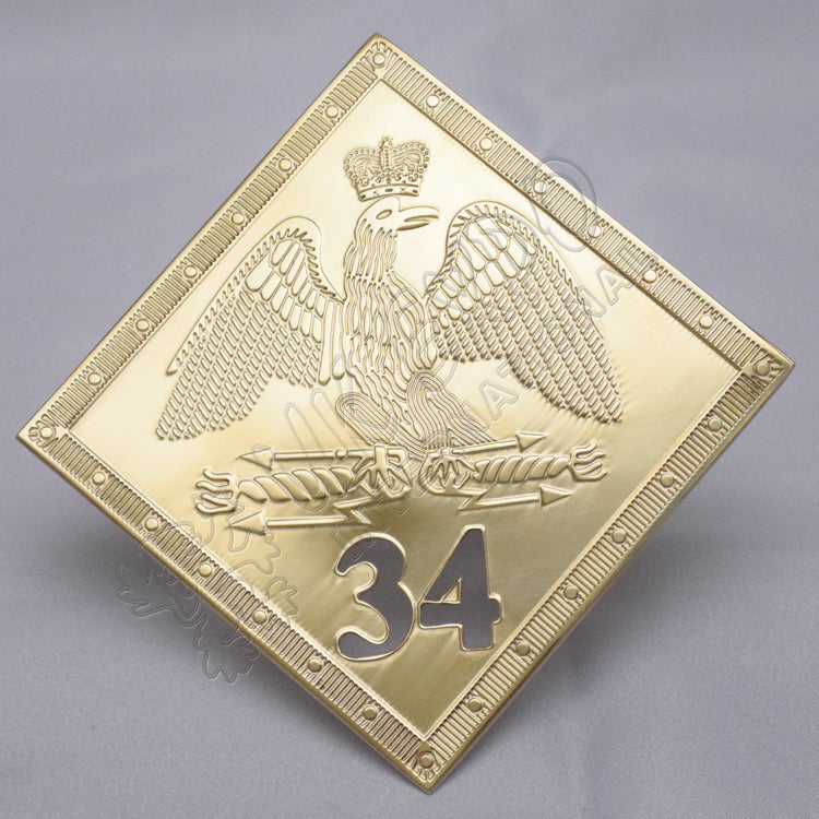 French Grenadier 1804 Hussars 34th Regiment Shako Plate