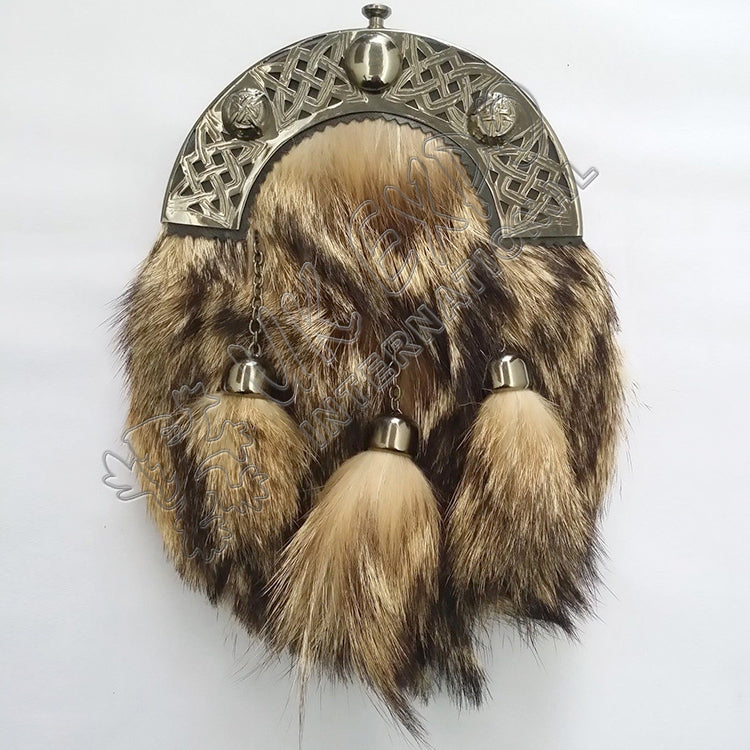 Celtic Fox Fur Full Dress Kilt Sporran