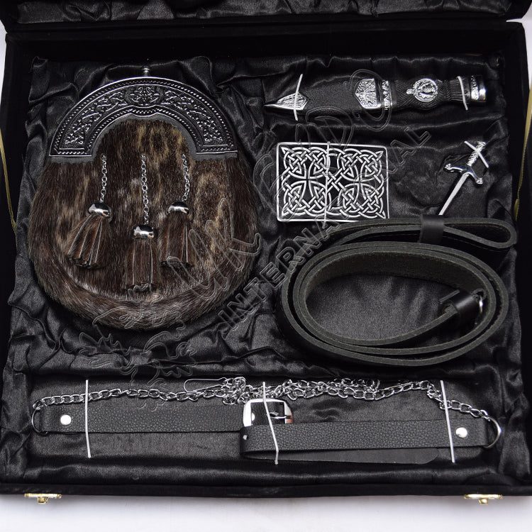 Full Dress Sporran 6 Pieces Set Box