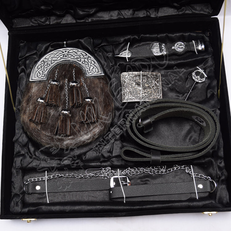 Full Dress Sporran 6 Pieces Set Box