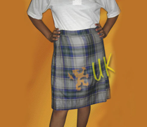 Full Pleated and Front Apron School Kilt
