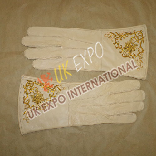 Vintage Italian Embroidered Gentle Gloves