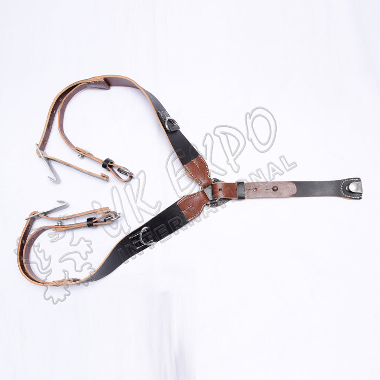 German Leather Combat Y Straps