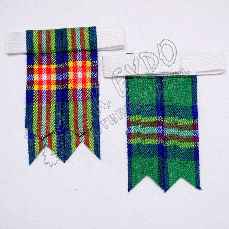 Glasgow Commonwealth Games Tartan Kilt Hose Flashes