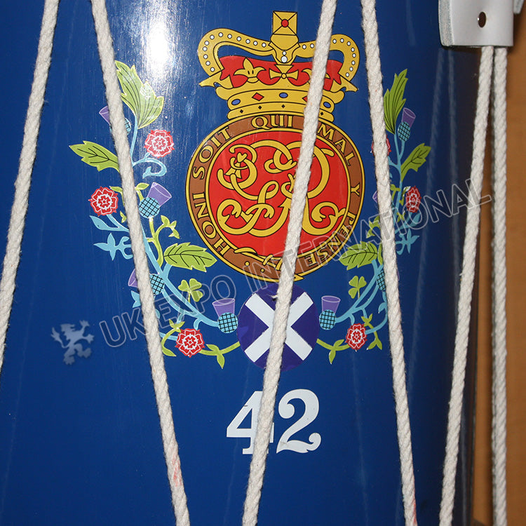 42nd British Drum Blue and Red
