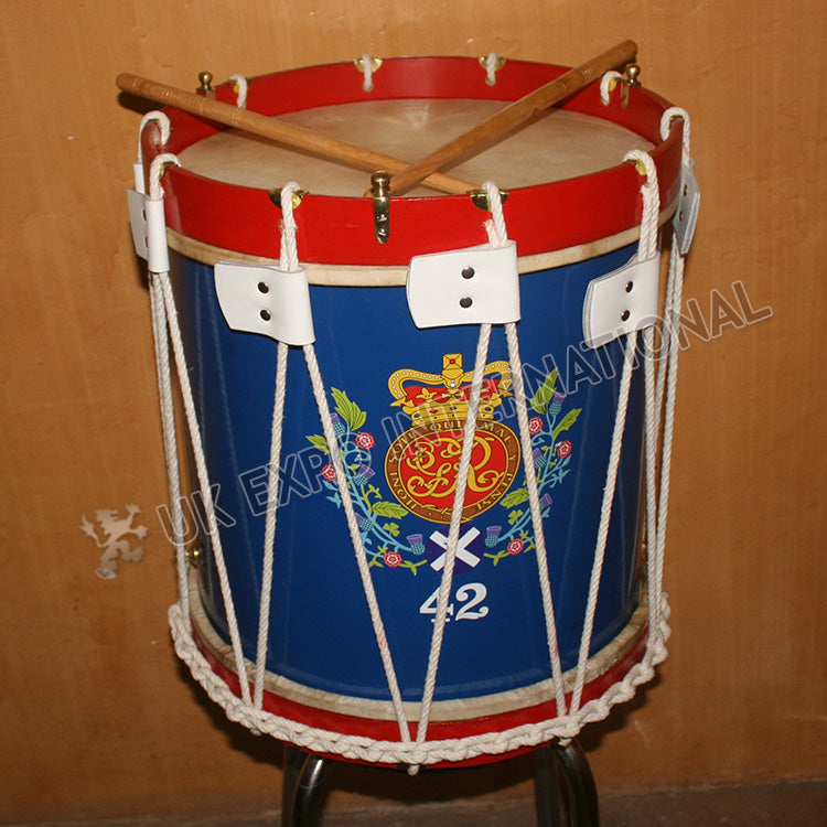 42nd British Drum Blue and Red