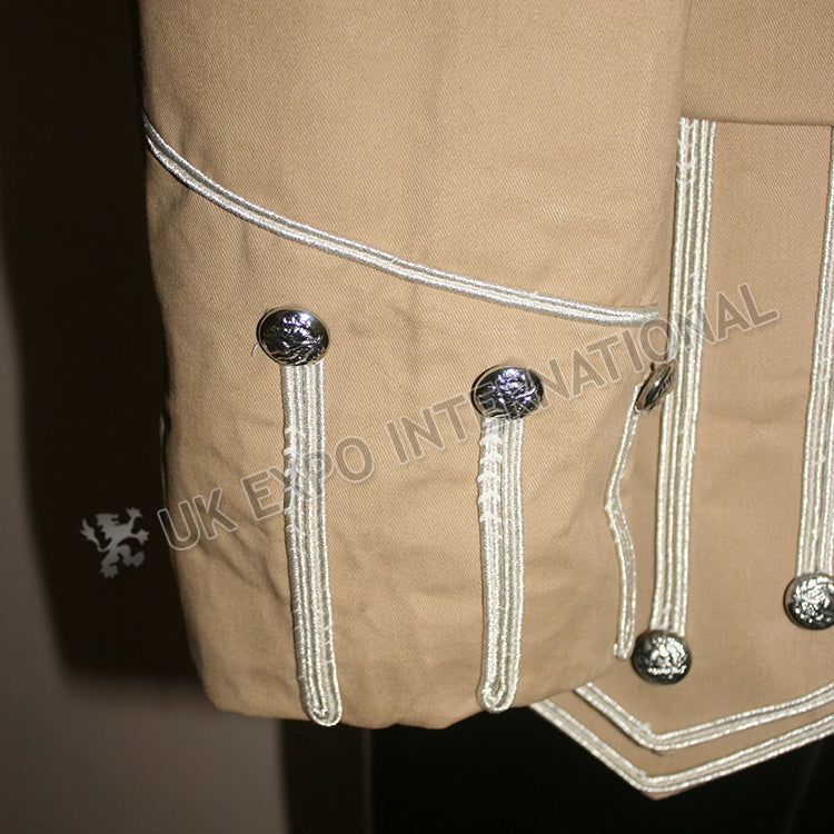 Khaki Doublet Silver Braid With Thistle Buttons