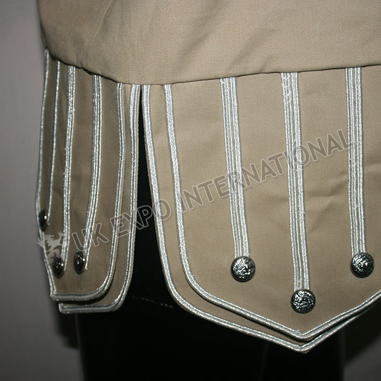 Khaki Doublet Silver Braid With Thistle Buttons