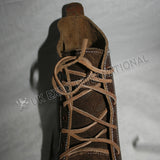 Civil War Brown Leather Brogans Shoes