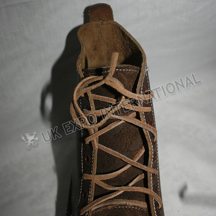 Civil War Brown Leather Brogans Shoes
