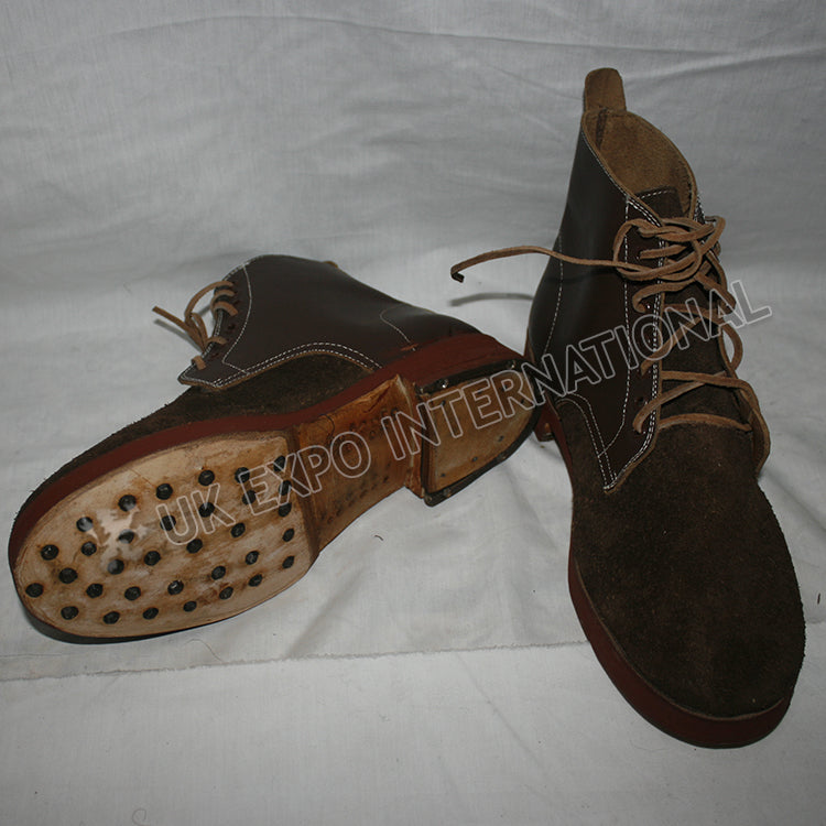 Civil War Brown Leather Brogans Shoes