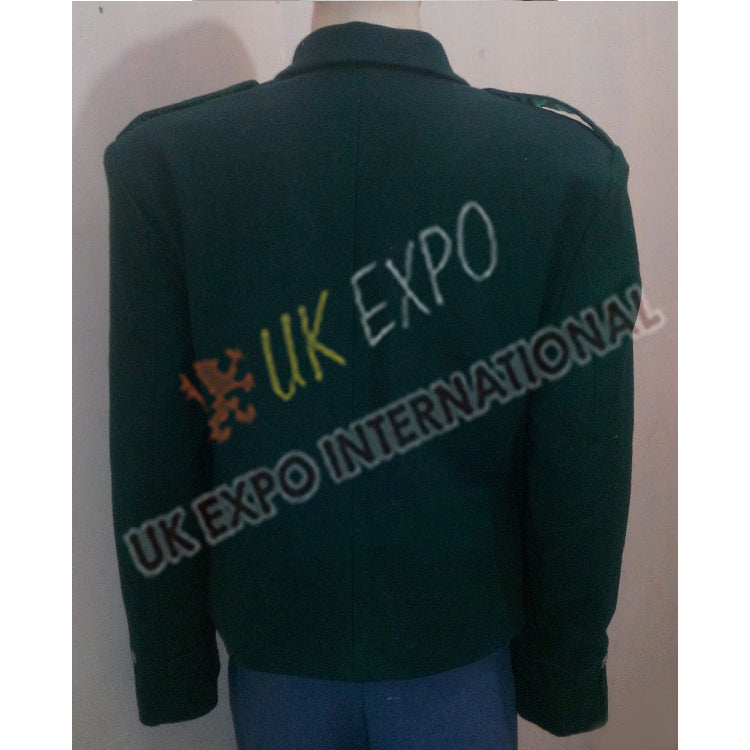 Dark Green Wool Argyle Jacket