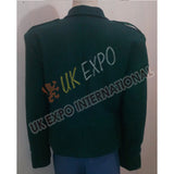 Dark Green Wool Argyle Jacket