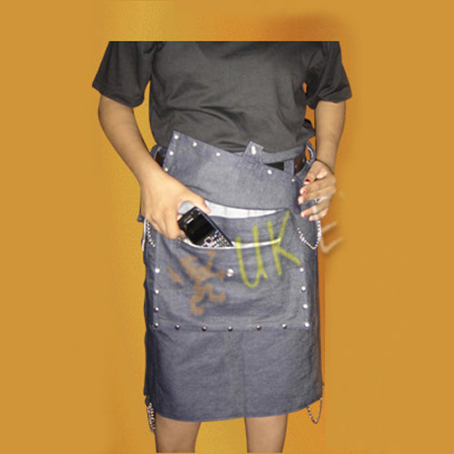 Ladies Blue Denim Jeans Kilt