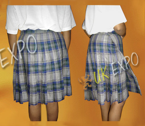 Full Pleated and Front Apron School Kilt