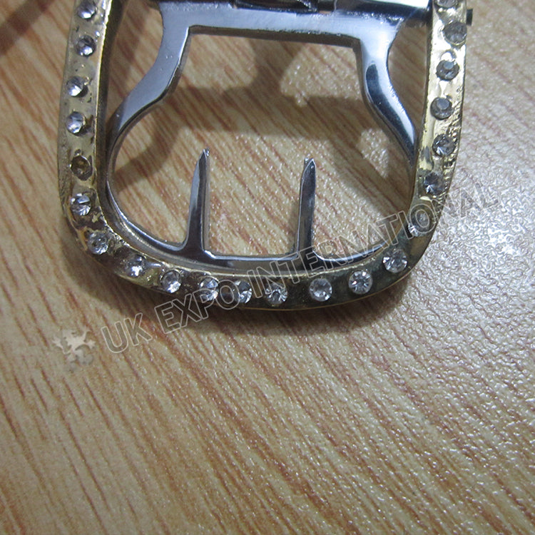 Civil War Shoes Gold Stones Around Buckle