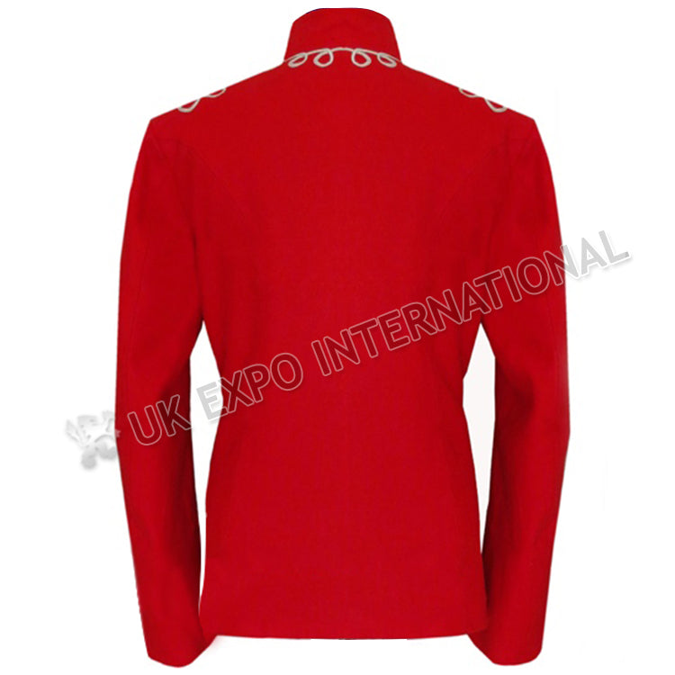 Red Military Parade Band Jacket