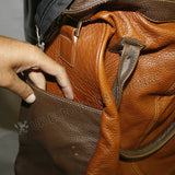 Teen Age Laptop Brown Leather Bag